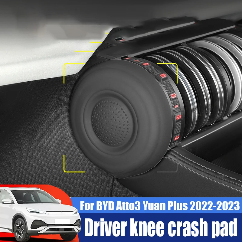 For BYD Atto 3 Yuan Plus 2022 2023 The driver\'s seat knee anti-collision knee pad is thickened and soft