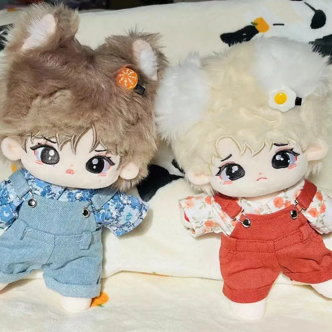20cm Doll Clothes, Printed Short-Sleeved Dress With Suspenders Set, Fashionable And Exquisite Handmade Doll Clothing Accessories