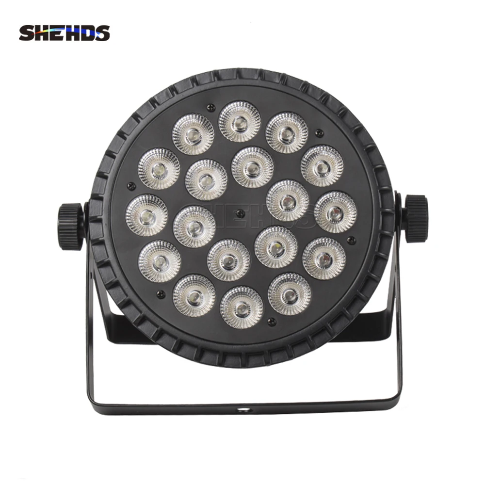 Shehds 4 Stuks Aluminium Led Flat Par 18X12W Rgbw/18X18W Rgbwa + Uv Led Verlichting Dmx512 Disco Professionele Stage Dj Apparatuur