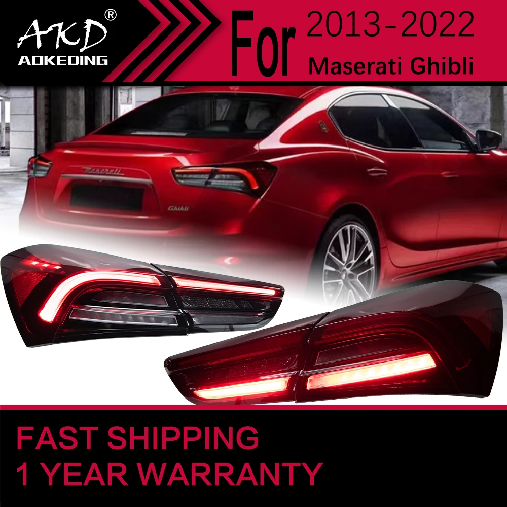 Car Lights for Maserati Ghibli  LED Tail Light 2013-2022 Ghibli  Rear Stop Lamp Brake Signal DRL Reverse Automotive Accessories