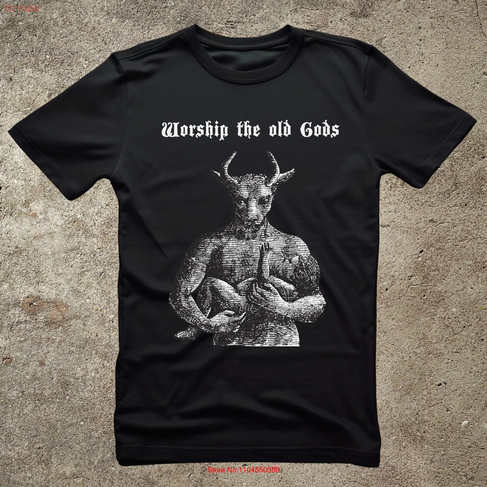 worship the old gods moloch baal human sacrifice t shirt pagan occult unisex top long or short sleeves