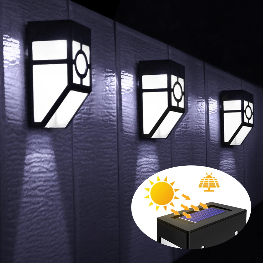 Solar Retro Wall Light LED Bulbs Outdoor Garden Pane Induction IP65 Waterproof Decorative For Road Courtyard Night Lighting Lamp