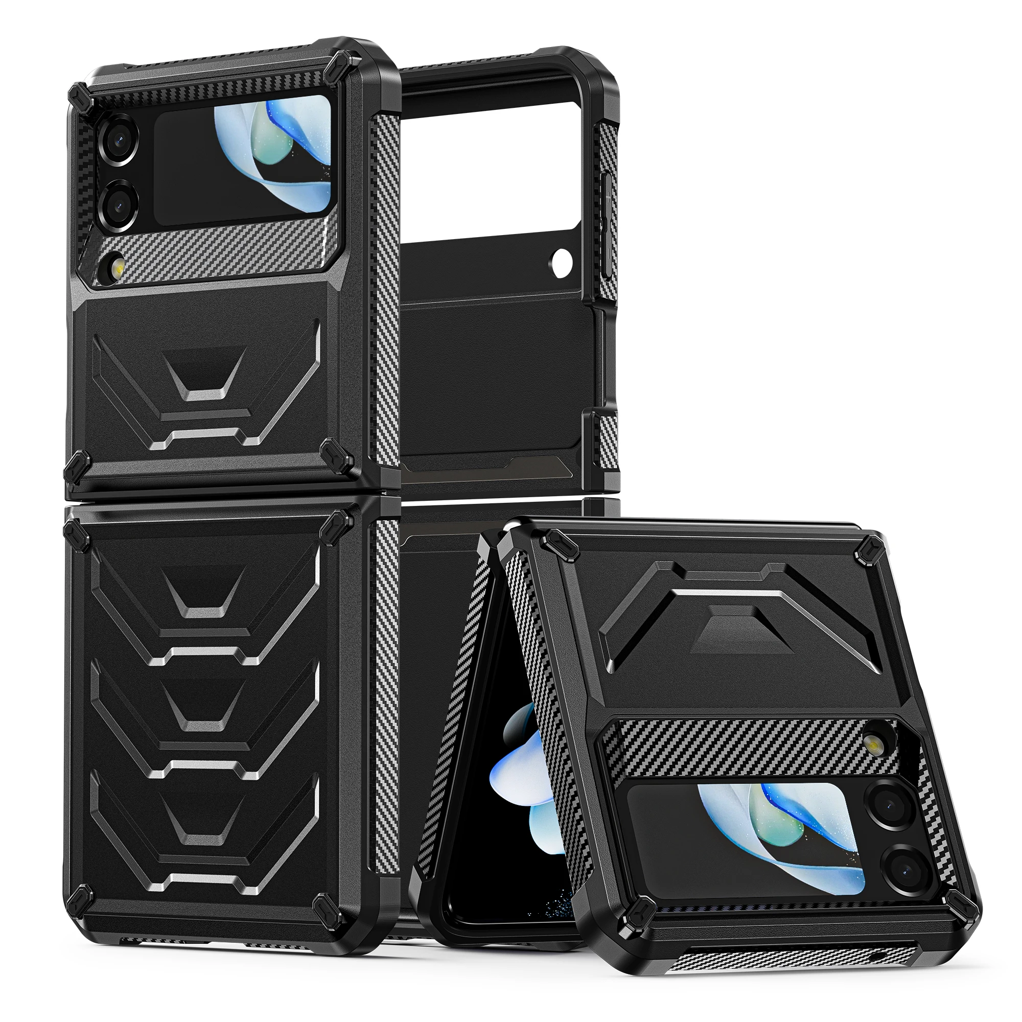 

Phone Case For Samsung Galaxy Z Fold 3 4 5 Shockproof Cover Funda Hard Shell Protective Cases For Galaxy Z flip 4 3