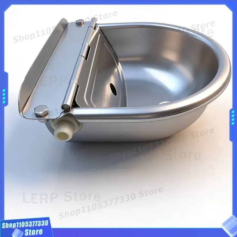 Automatic Stainless Steel Cow Water Dispenser 1.5L Livestock Drinking Bowl Farm Stable Equipment for Cattle Pig Sheep