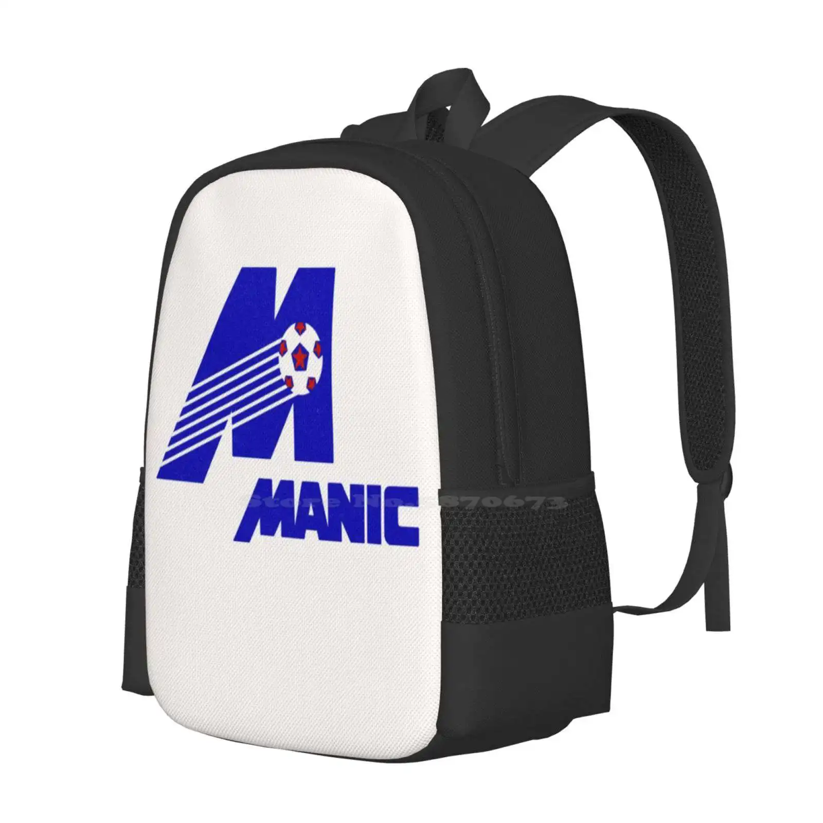 Montreal Manic North American Soccer League 1981 Vintage Logo Hot Sale Backpack Fashion Bags Montreal Manic North American