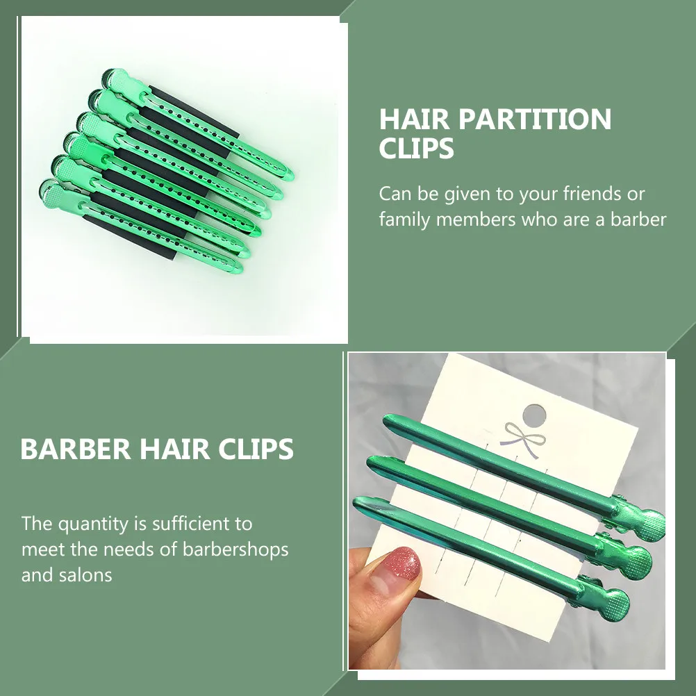 12Pcs Hair Partition Clips for Barber Salon Styling Sectioning Blow Drying Haircut Dyeing Curling Non Damage Rust Proof