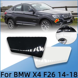 Auto Parts Front Bumper Headlight Washer Nozzle Cover Shell Cap For BMW X4 F26 2014-2018 High Quality Spray Paint Black White