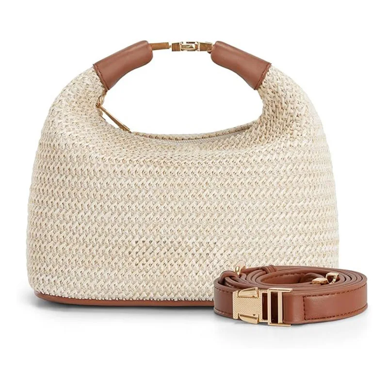 

Summer 2025 new women's vacation knitted straw bag handbag waterproof cut tilt clutch top handle women's shoulder bag wallet