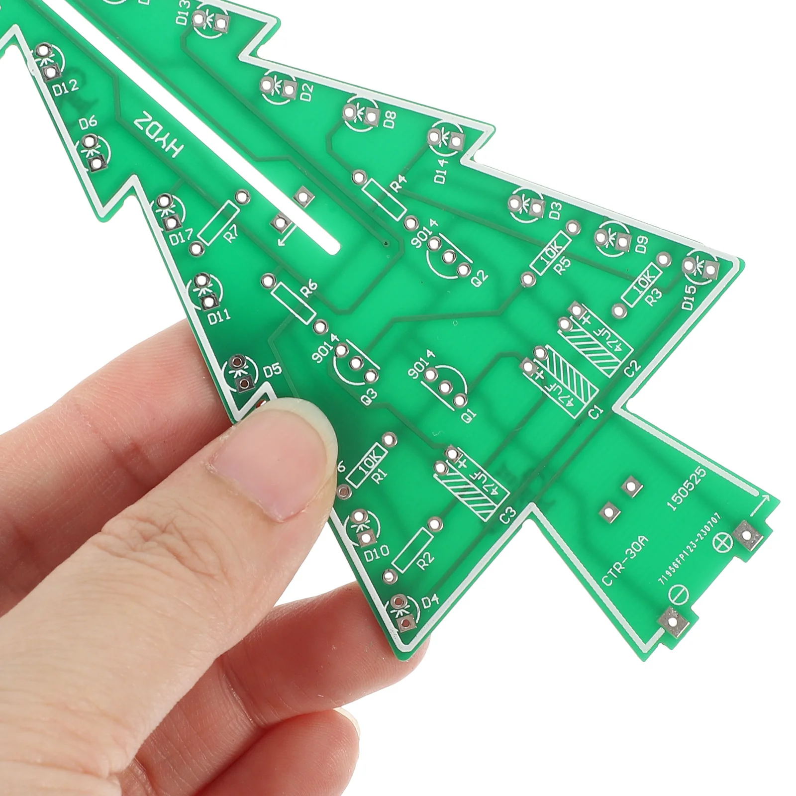 

LED Christmas Tree Decoration Kit Safe Material Creative Holiday Decor with String Lights Three-Dimensional Ornaments