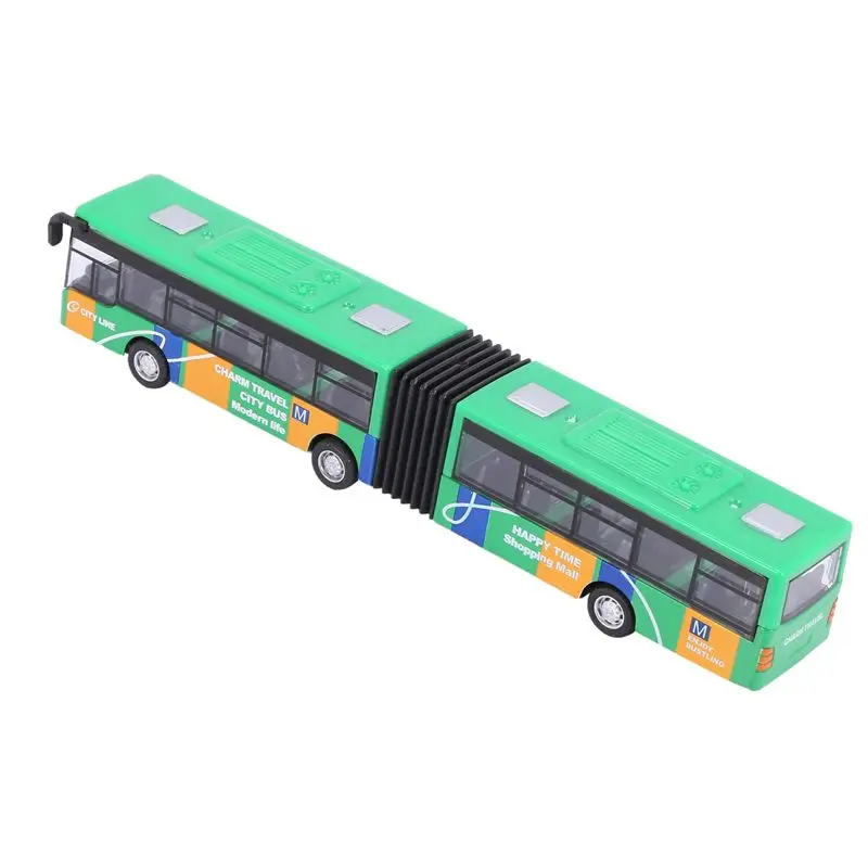 X18A-2X Vehículo modelo fundido a presión para niños, lanzadera, autobús, coche, bebé pequeño, verde
