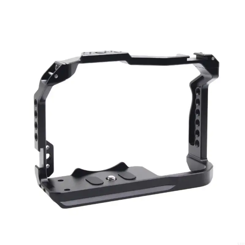 

L41E Camera Cage with 1/4 3/8 Threaded Holes Multiple Cold Shoe Mounts For SLR Camera