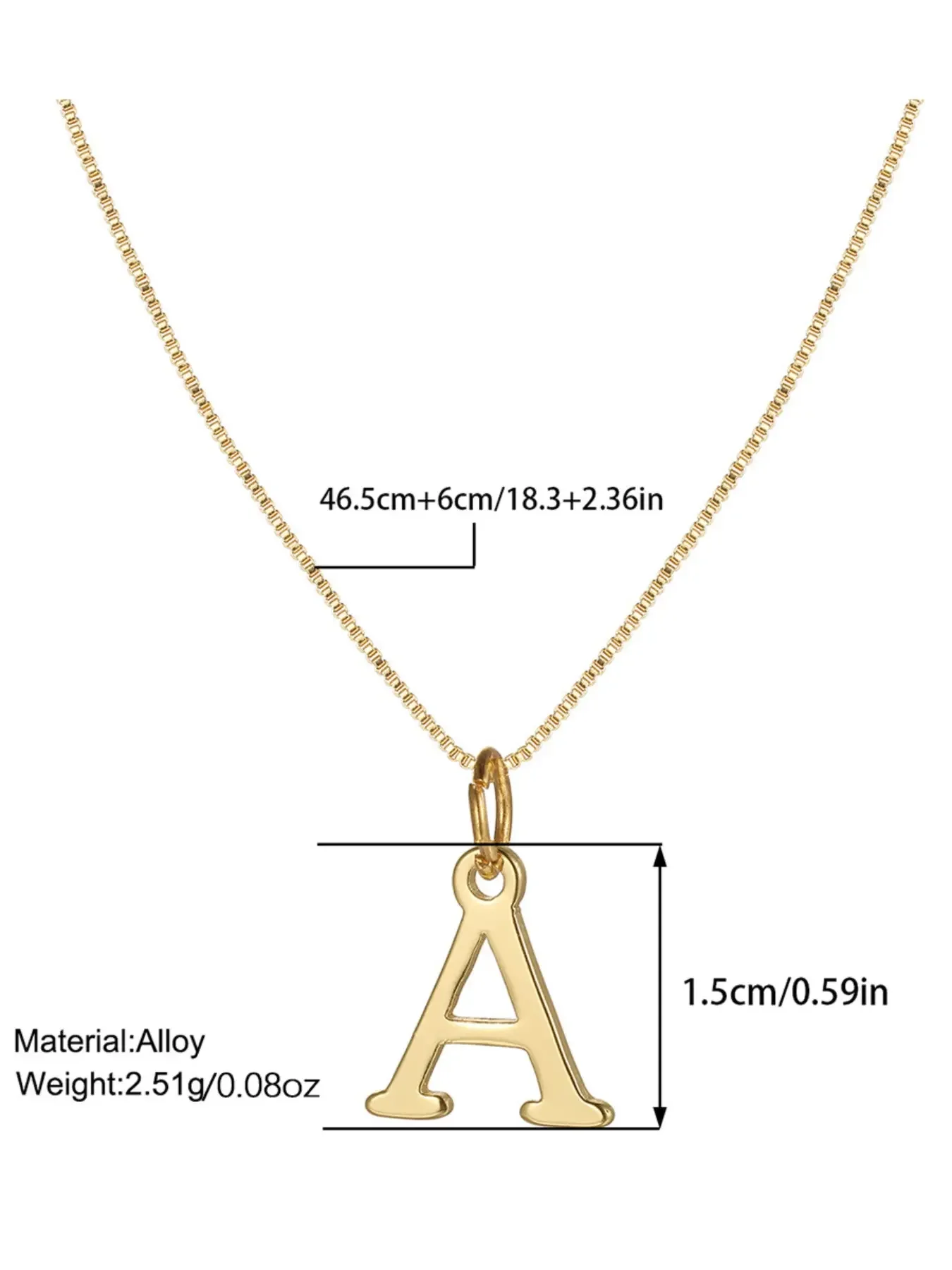 Elegant A-Z Initial Pendant Necklace for Women, 26 Alphabet Options, Personalized Name Jewelry, Perfect Gift for Birthdays & Holidays, Initial Letter Necklace, Alphabet Necklaces