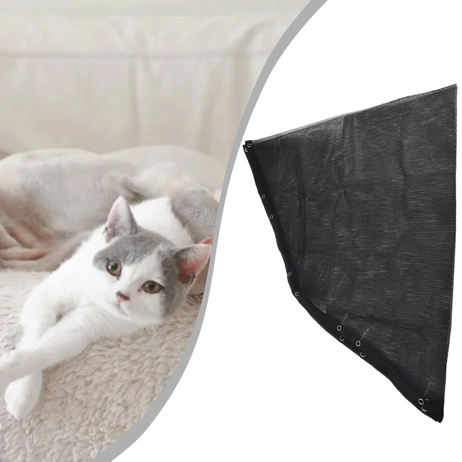 for puppy Fence for top Pad Pet Playpen Cover With Elasticated Straps Black Full Coverage Octagonal W24inch Waterproof