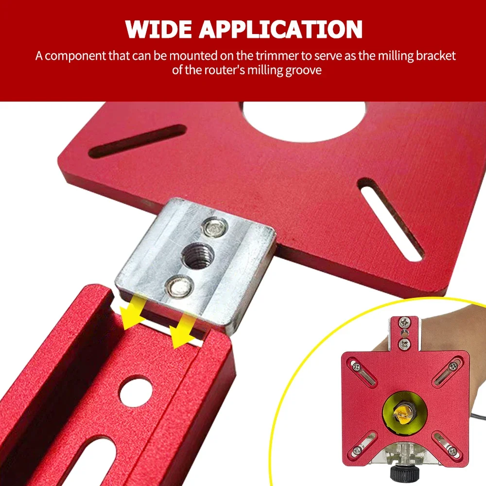 4 in 1 Milling Groove Bracket Base for Trimmer Machine Edge Guide Positioning Circle Cutting Board Tool Woodworking Router Jig