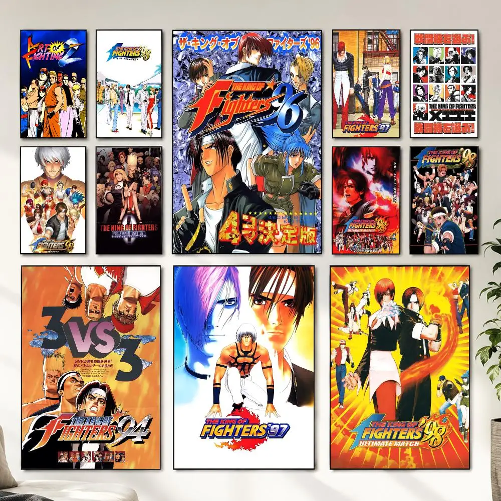 Best Sale Game The K-King Of-Fighters Poster Sticker Self Adhesive For Playroom Bedroom Hallway Home Wall Art Decor Perfect Gift