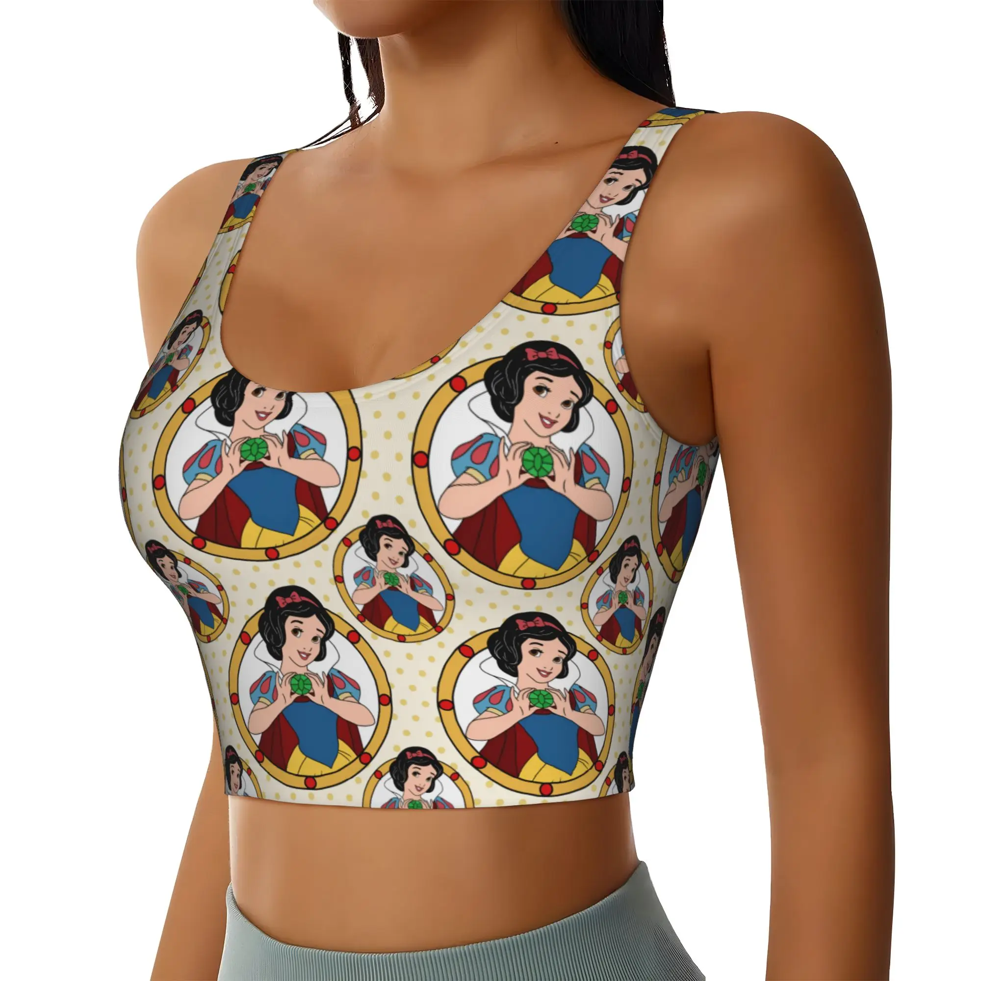Custom High Impact Seven Dwarfs Sports Bra for Women Anime Manga Gym Workout Yoga Crop Top