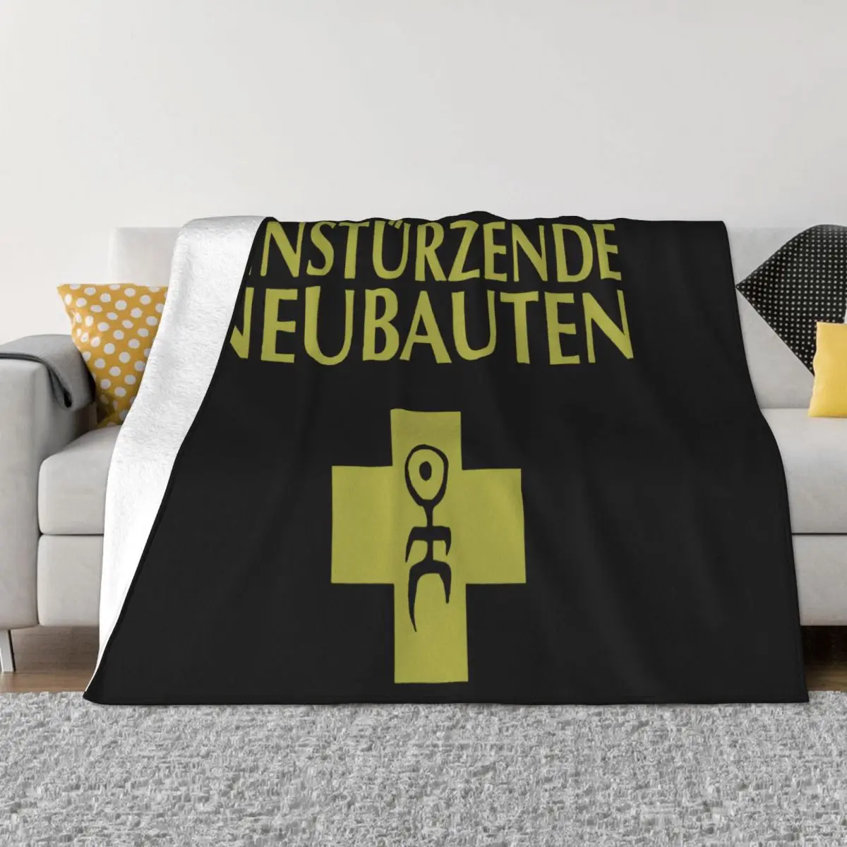 Einsturzende Neubauten Industrial Music Band Czarny Rozmiary od S do 7Xl Zabawna postać z kreskówki Geek Wyprzedaż Koc do rzucania