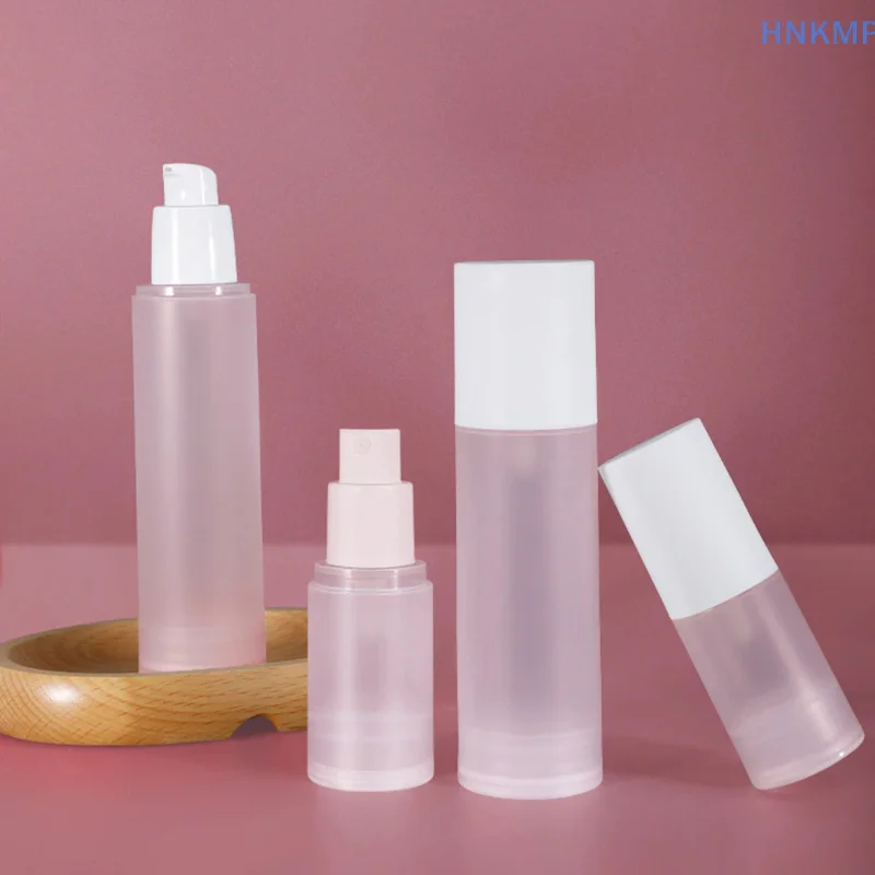 Portable Vacuum Cosmetic Bottles Refillable Frosted Duckbill Pump Fine Mist Spray Bottle Lotion Dispenser Cream Container Travel