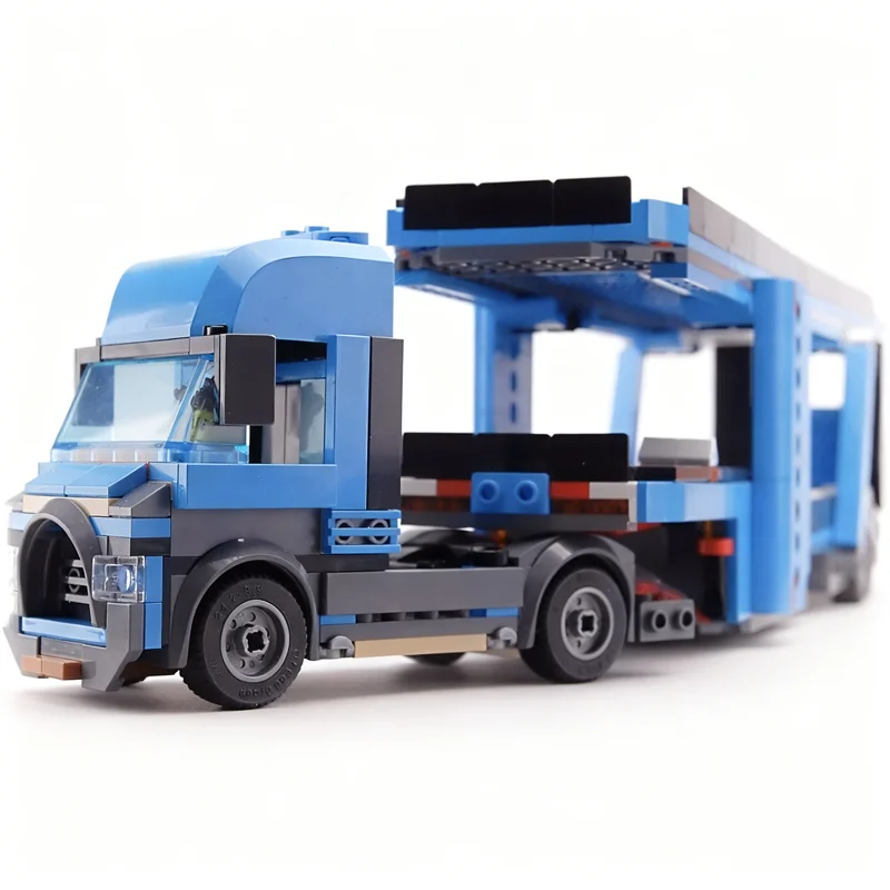 154 قطعة MOC مخصص شاحنة مدينة نموذج اللبنات البناء هدايا عيد الميلاد لتقوم بها بنفسك فكرة ألعاب تعليمية إبداعية عيد ميلاد الطوب