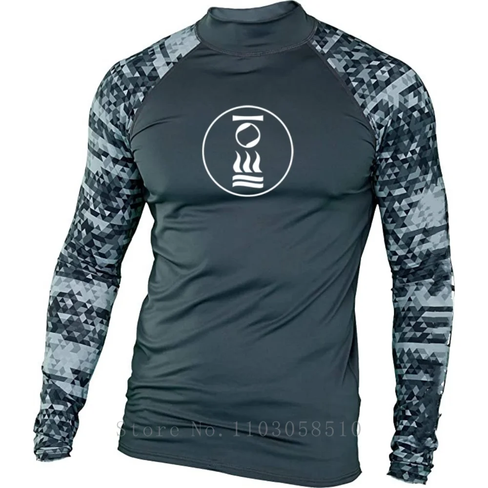 Fourth Element UV Protection Tights Rashguard Men Long Sleeve Swimsuit Swim Rash Guard Quick Dry Surf T Shirt Swimming Diving