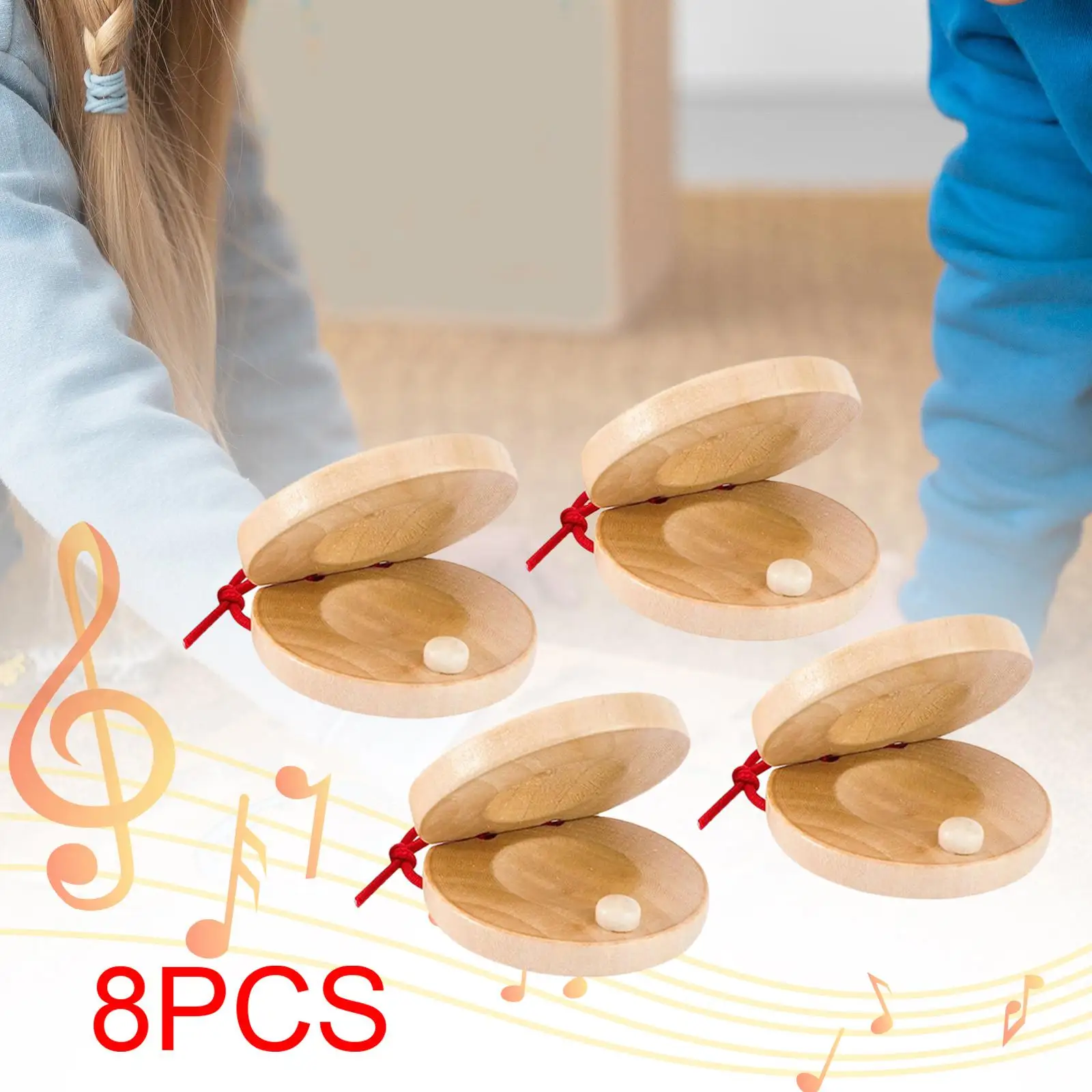 Wooden Castanets Musical Castanets Rhythm Toys Percussion Instrument for