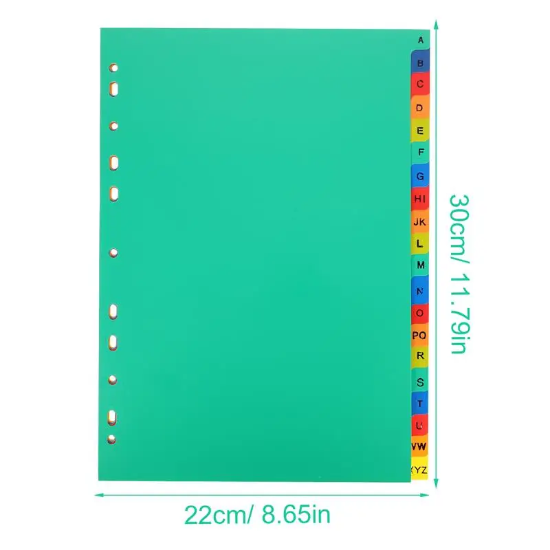 20/21Pcs A4 Separated Loose Leaf Page Dividers Folder Number File Pp Book Binder Plastic Binder Tabs Book Binder Dividers