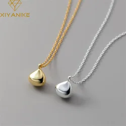 XIYANIKE Delicate Small Glossy Waterdrop Pendant Necklace For Women Girl Fashion New  Jewelry Lady Gift Party collier femme