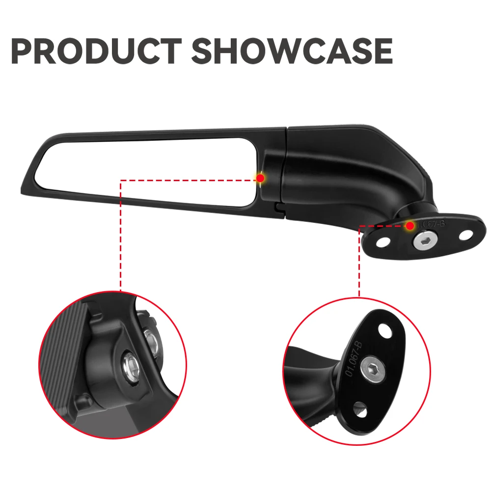 For Honda CBR 650 R F 650R 650F VFR 500 1000 954 VTR1000F Accessories Mirrors Wind Wing Adjustable Rotating Side Rearview Mirror