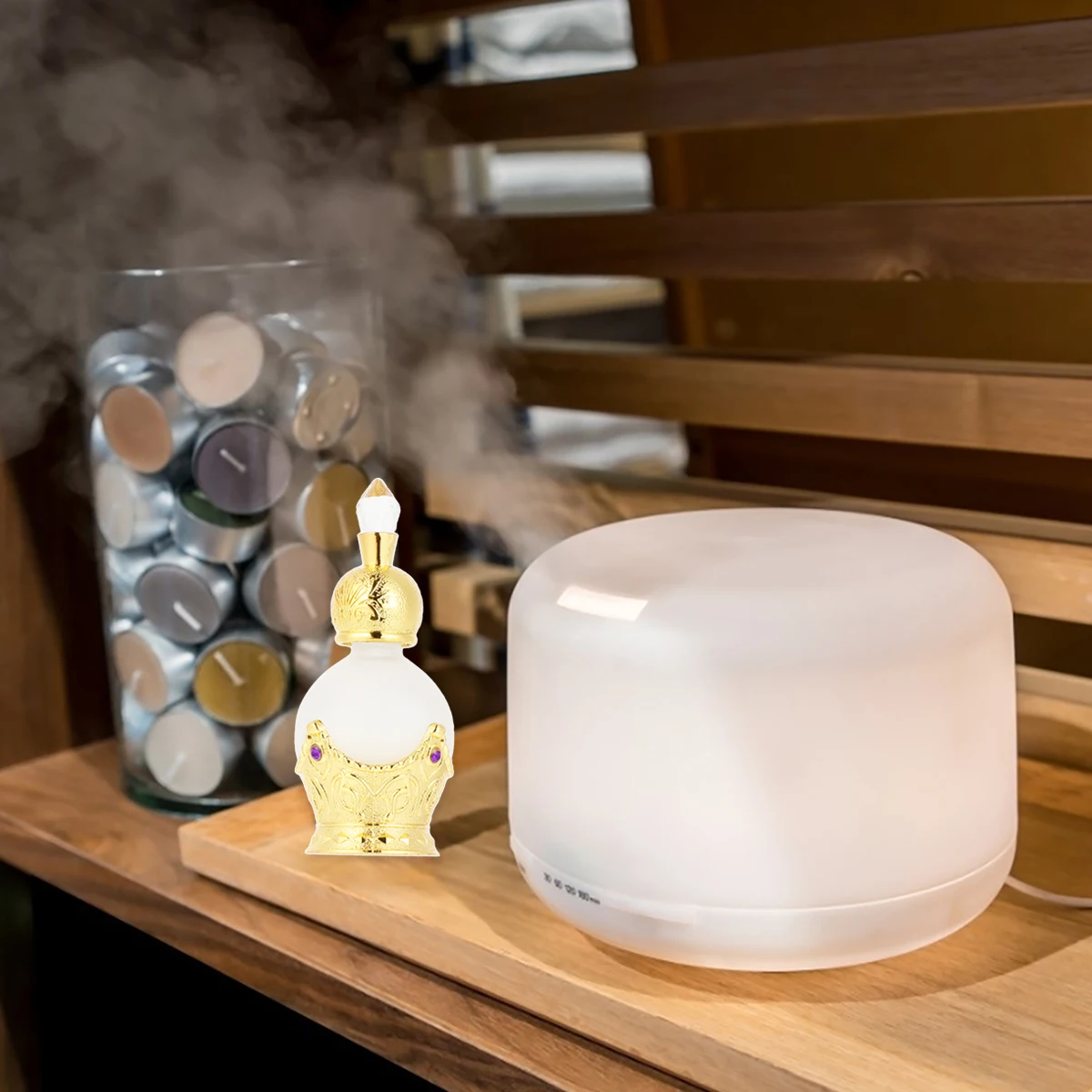 

15ML Refillable Glass Dropper Bottle Vintage Arabia Perfume Container Essential Oils Bottle Aroma Dispenser with Precision Tip