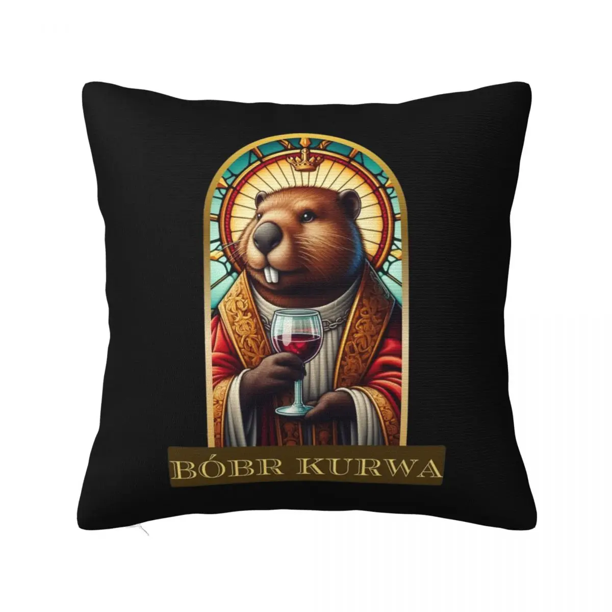 Saint Bobr Kurwa Pillowcase Polyester Cushion Cover Decorations Bober Throw Pillow Case Cover Home Zipper 45*45cm