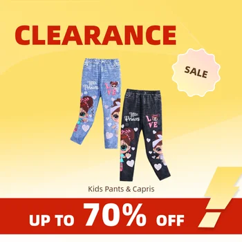 Clearance_Girls' 2 pezzi di leggings in maglia morbida con s...