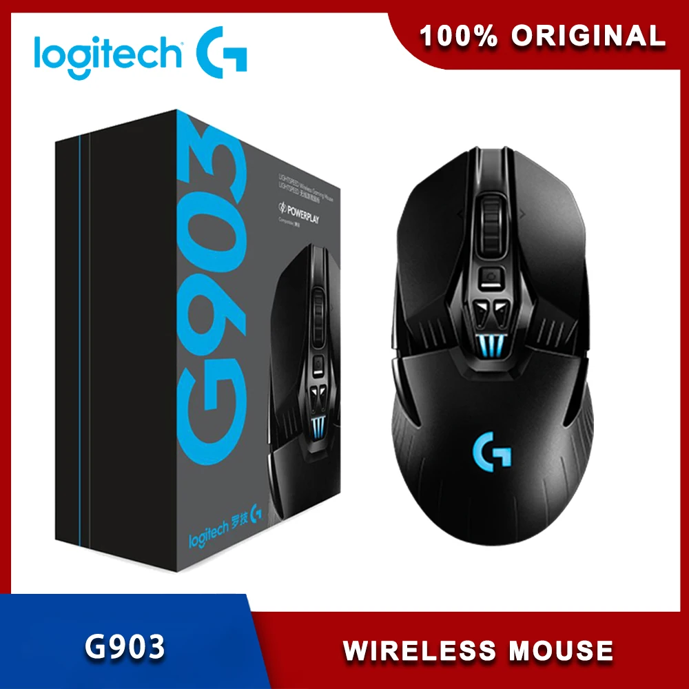 

Logitech G903 HERO gaming mouse mechanical RGB 25K hero 25600DPI wired wireless dual rechargeable desktop computer notebook