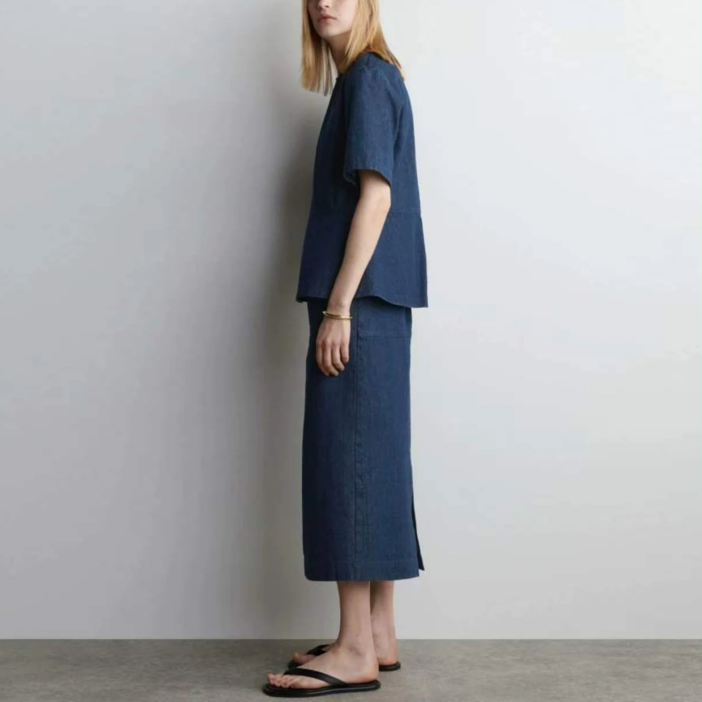 Women's Slim Fit Denim Pencil Skirt Spring 2026 Fashion Elegant Style ZADATA Standard Waist Other Materials