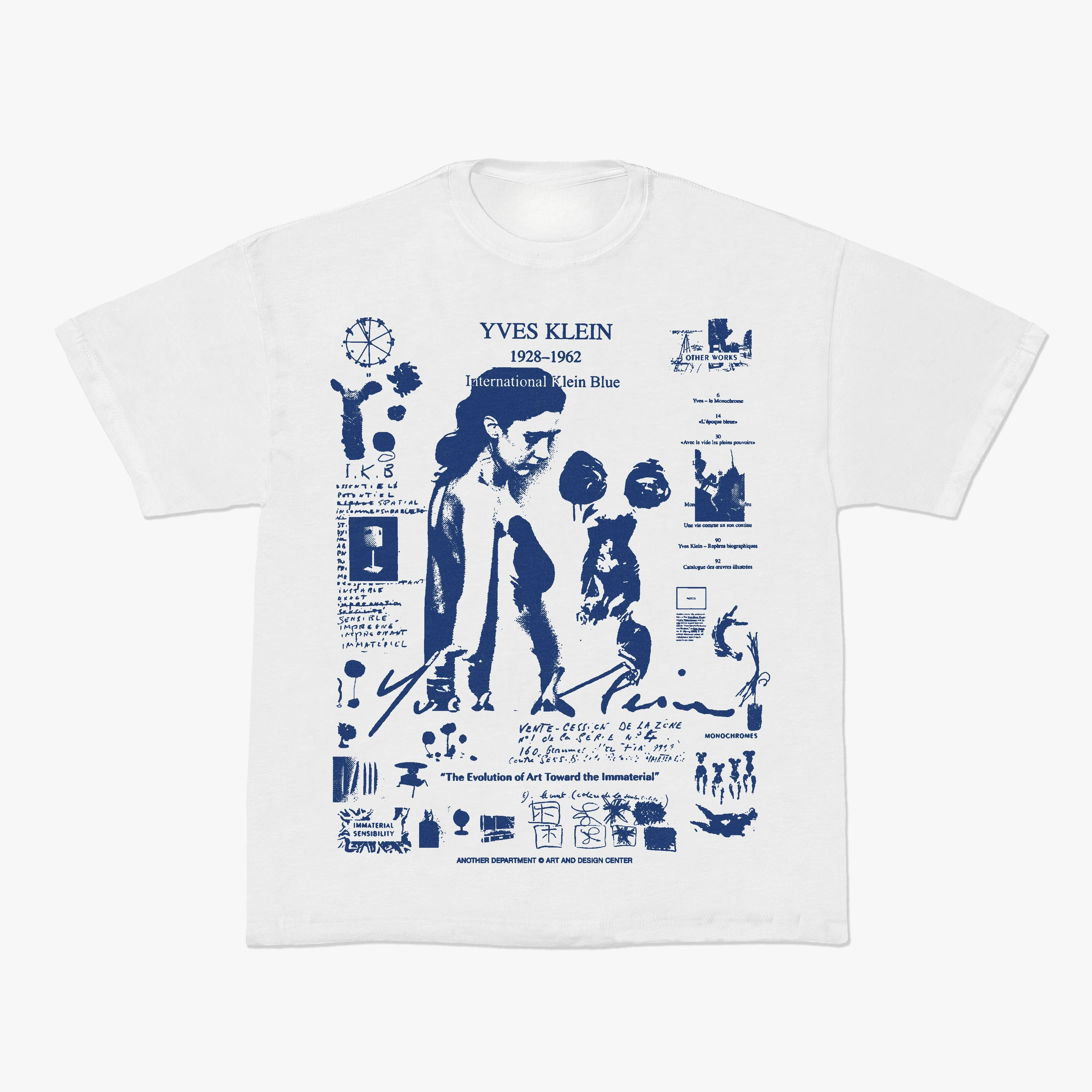 Camiseta informal artística YVES KLEIN, camiseta gráfica 100% algodón, ropa de calle de verano para hombres y mujeres