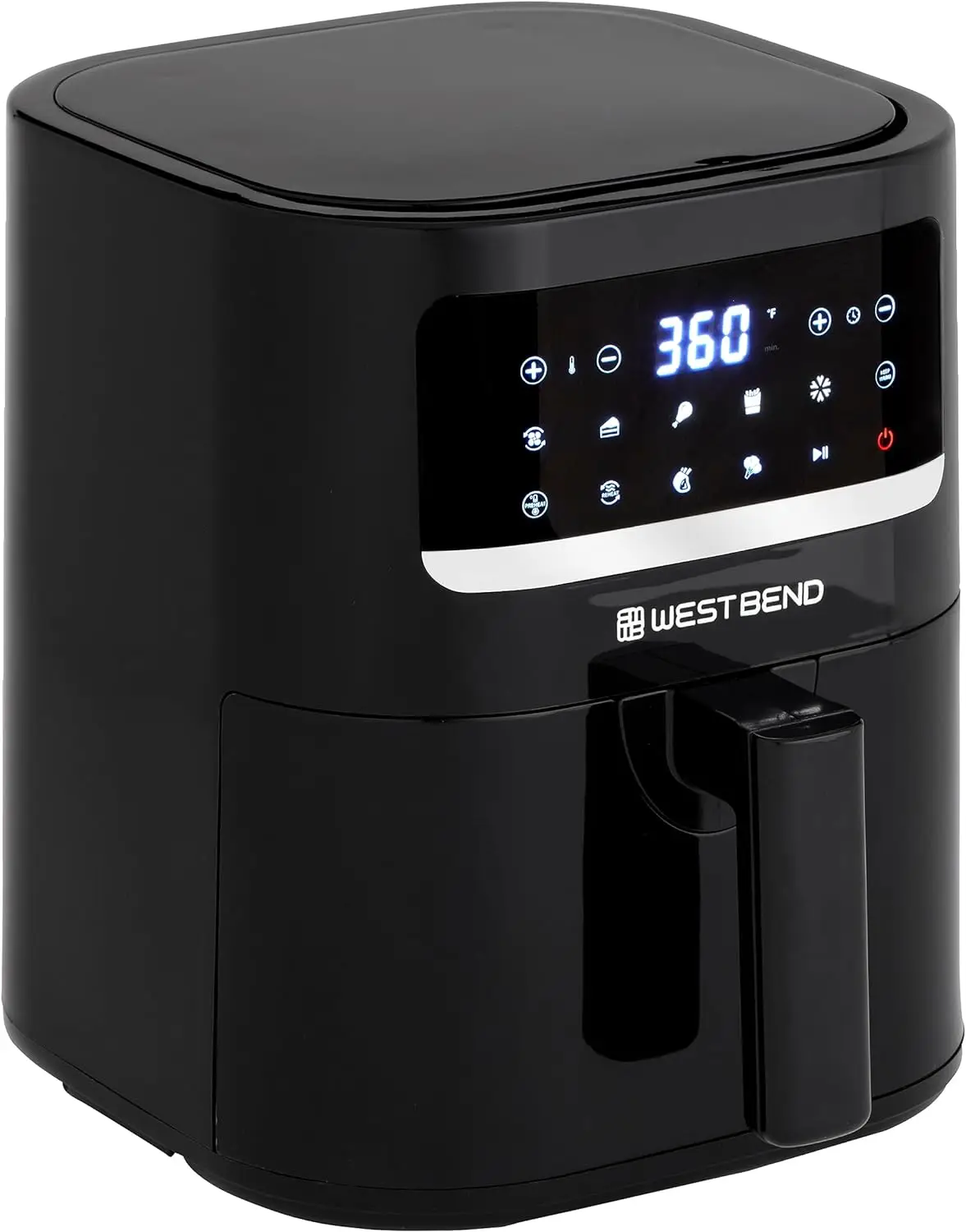 

Compact Air Fryer 5-Quart Capacity with Digital Controls and 10 Cooking Presets, Nonstick Frying Basket, 1500-Watts