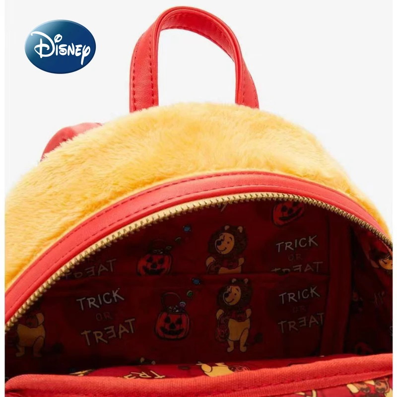 Disney Winnie The Pooh New Mini Plush Backpack Luxury Brand Fashion Women\'s Backpack Cartoon Children\'s School Bag High Quality