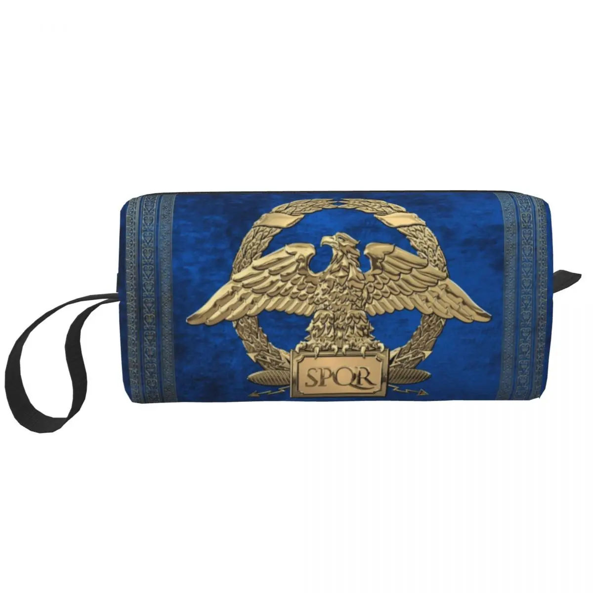 Cute Gold Roman Empire Eagle Travel Toiletry Bag for Women Rome SPQR Emblem Makeup Cosmetic Bag Beauty Storage Dopp Kit