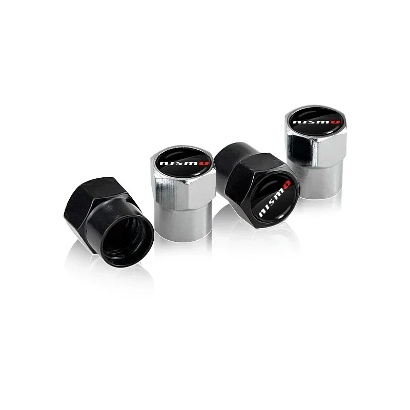 4Pcs/Set Car Valve Stem Caps Cover Waterproof Car Accessories For Nissan Nismo Emblem GTR Tiida Sylphy Teana X-trail 1 2 Qashqa