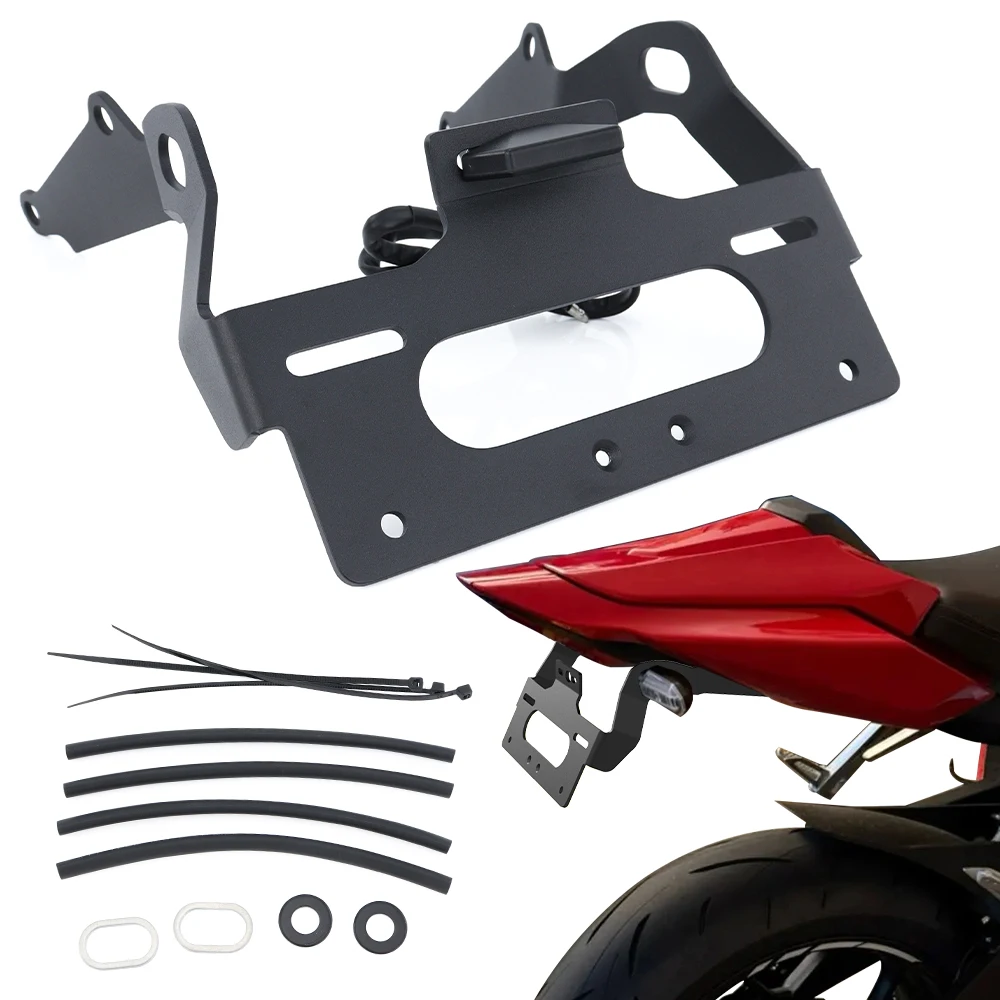 

Держатель заднего номерного знака мотоцикла, подходит для Honda CBR650R CB650R 2021-2023 2024 2025, комплект для устранения заднего хвоста и крыла
