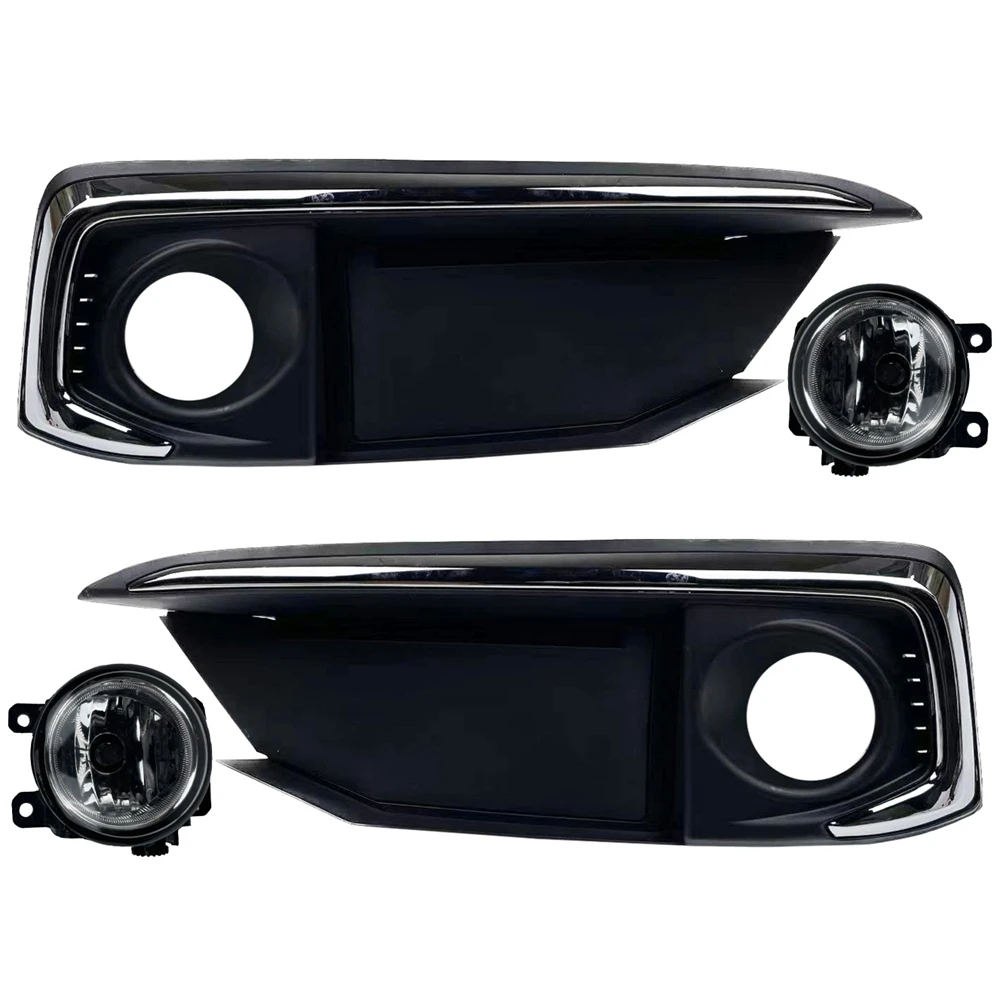 Front Bumper Fog Light Lamp Cover Set Fit for Honda Civic Coupe/Sedan 2019-2020