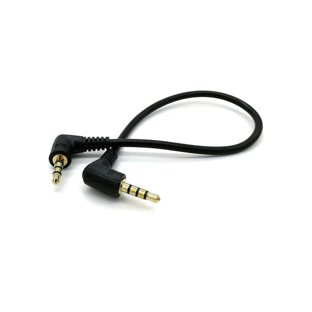 

15cm 3.5mm Aux Car Audio Cable Black Male to Male Gold Plated Stereo Sound Connection Audio Cable