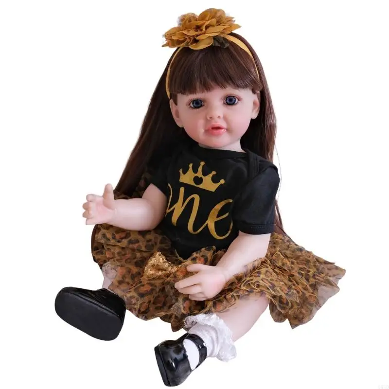 

Rebirth Simulation Baby Toy Rebirth Blond Hair Kid Dress Girl E65D