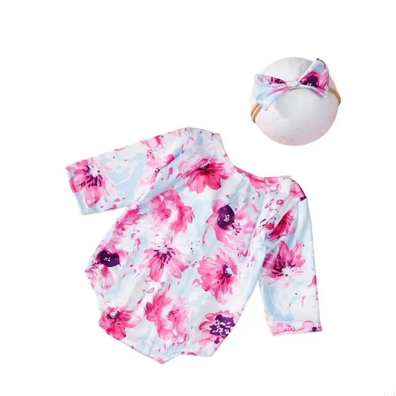 

F19F Baby Romper Bodysuit & Headwear Deash Photo