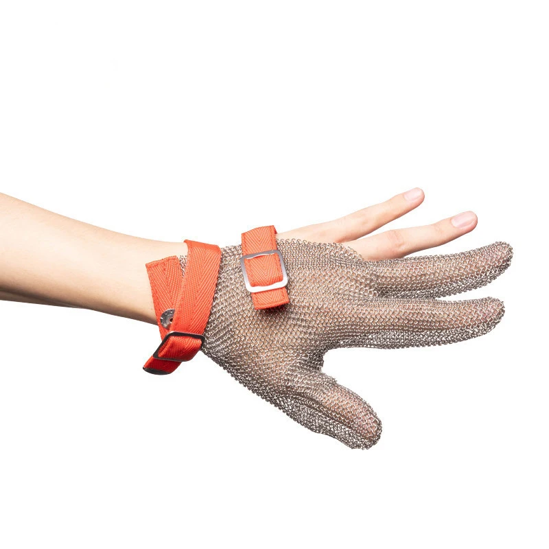 

Stainless steel wire, anti-chainsaw chain mail, fish killing, three fingers, metal anti-cutting iron gloves