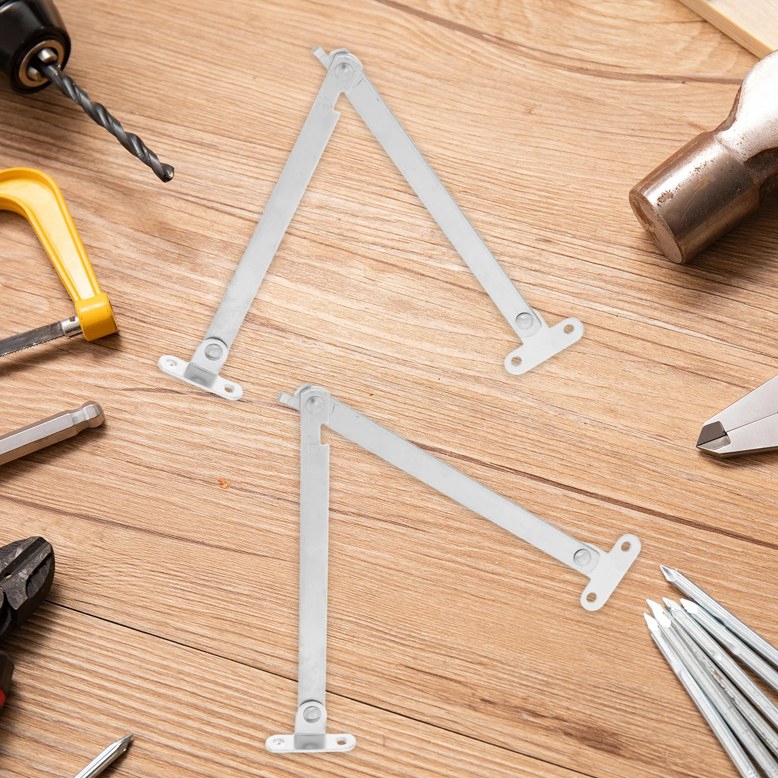 2 قطعة قابل للتعديل الفولاذ المقاوم للصدأ للطي خزانة مفصلات غطاء دعم نظام للخزائن الأدراج خزائن خفيفة الوزن المحمولة #3