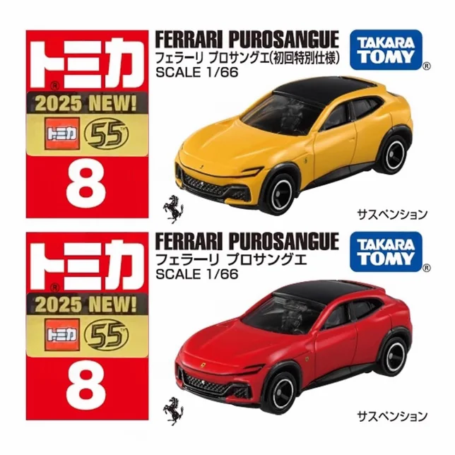 Carro Tomica Ferrari Purosangue FUV da Takara Tomy, Brinquedos para Meninos, Modelos de Veículos em Metal 1/66, Presente de Aniversário