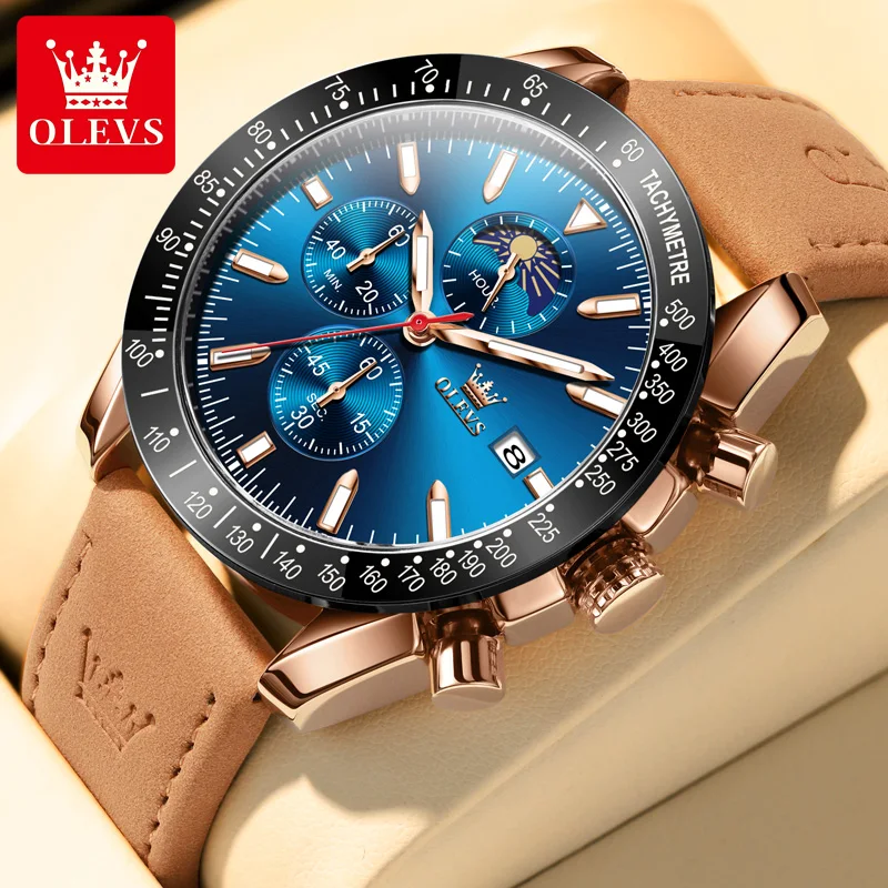 OLEVS Brand Watch Steel Strip Single Calendar Waterproof MEN'S Watch 9980