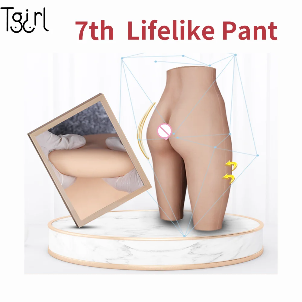 

Tgirl Sissy Pant Fake Butt Hip Up Fake Vagina Panties for Crossdresser Transgender Dragqueen Shemale Cosplay Costume No Oil