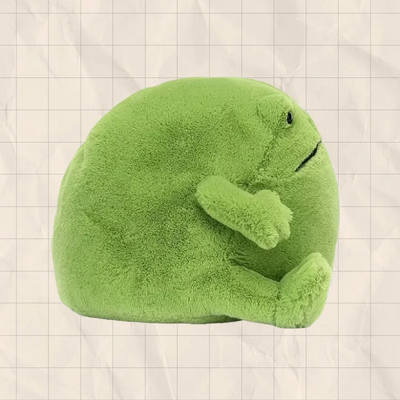 

Ricky Rain Frog Plush Stuffed Toy Grumpy Face Frog Plushie Cute Meme Character Doll For Fans Stress Relief Gift Kawaii Animal