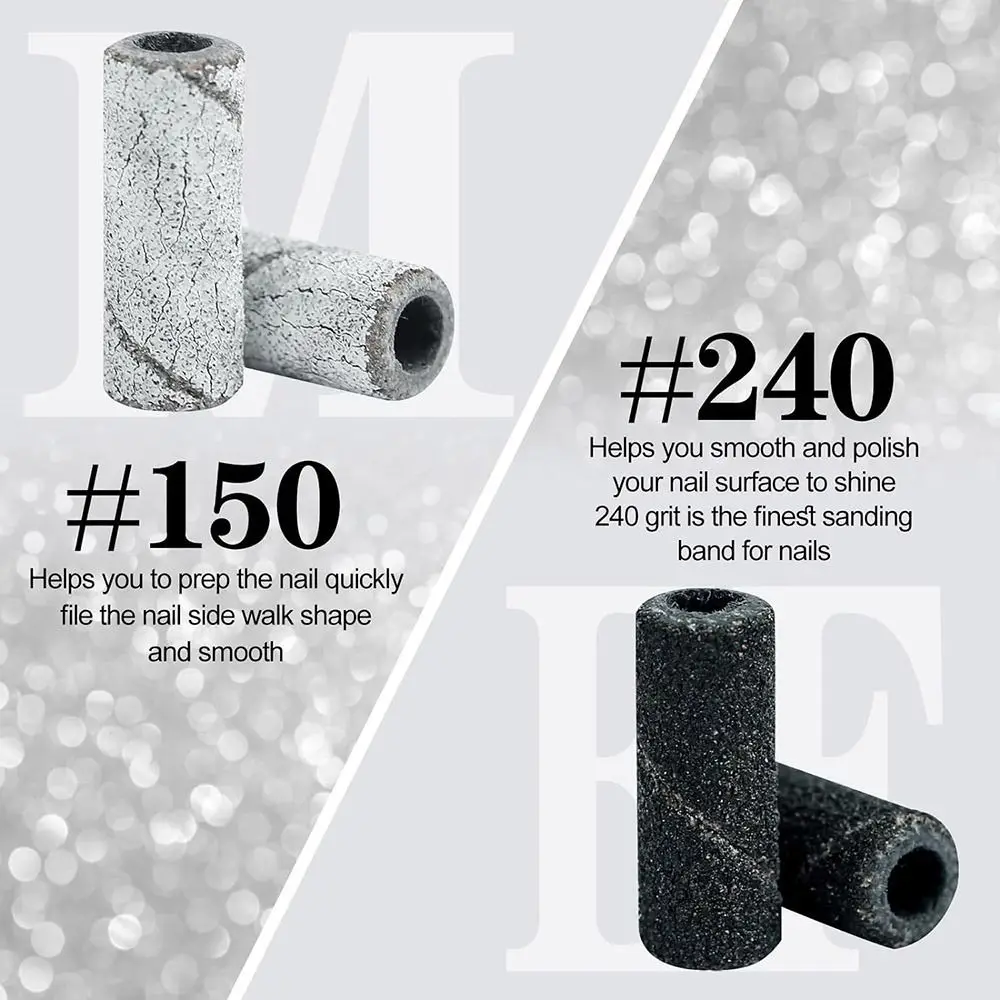 إكسسوارات صغيرة لملفات صنفرة طلاء الأظافر، مستلزمات فنية للأظافر المتينة، لقم ثقب الأظافر، أشرطة صنفرة الأظافر العالمية